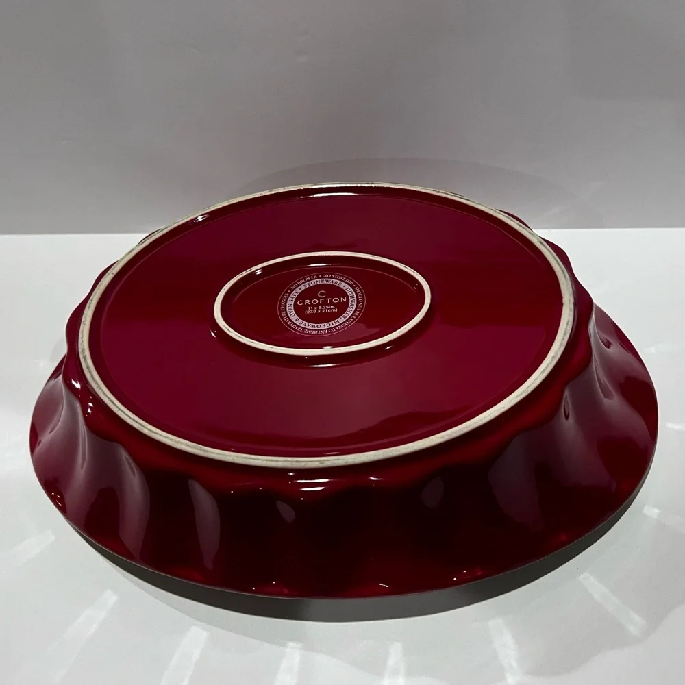 Red Crofton Ceramic Casserole Dish